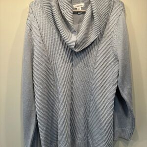 Calvin Klein Turtleneck Tunic Sweater Soft light blue Size xtra large